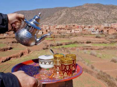 drinking tea in morocco