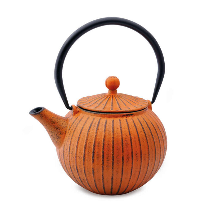 tea pot pumpkin orange