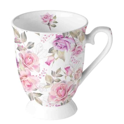 Fine Bone China Mug with Roses