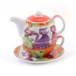 cute cat tea set