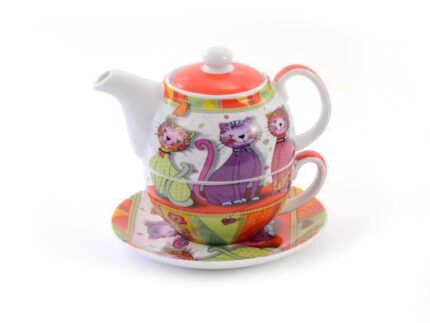 cute cat tea set