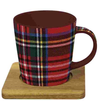 red tartan mug