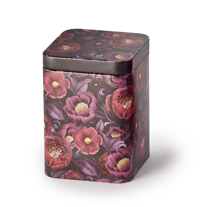 floral tea caddy