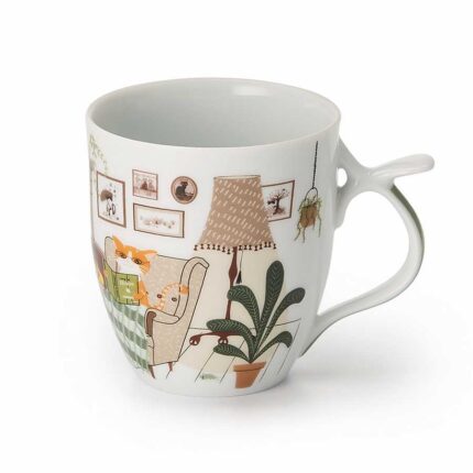 mug with cat design