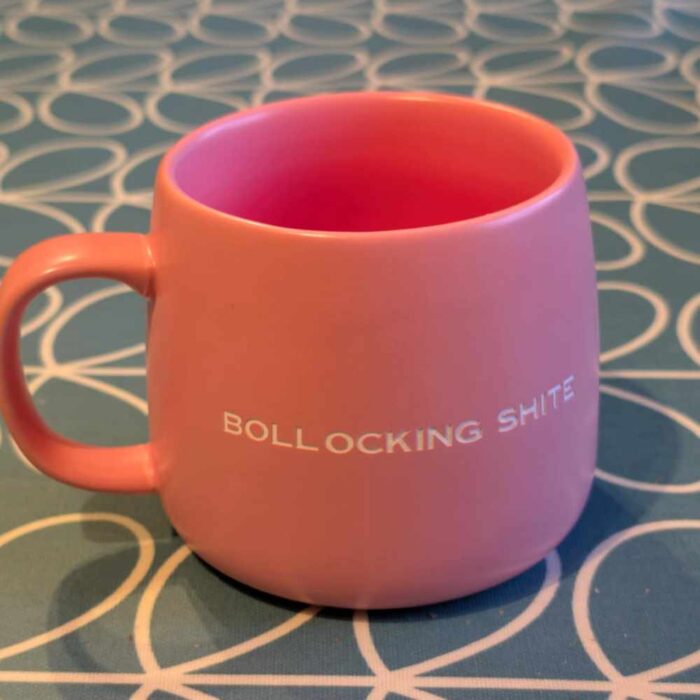 rude mug bollocking shite