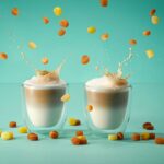 Syrup Beans in five assorted café flavours, shaped like tiny coffee beans and packed in a small gift bag for melting into hot drinks.