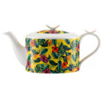 Jungle Teapot made from brilliant porcelain with tropical floral design, 1.3 litre capacity