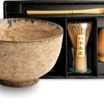 Matcha set Kizeto with ceramic bowl, bamboo whisk and accessories in gift box