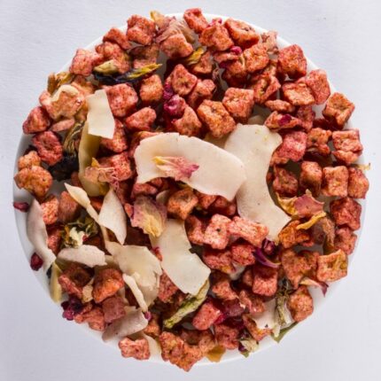 Pink Unicorn fruit infusion with raspberry and white chocolate