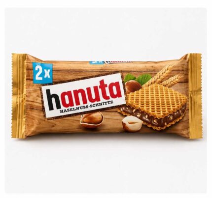Hanuta Hazelnut Wafer Bars multipack with crispy wafers and creamy hazelnut cocoa filling