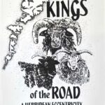 Cover of Kings of the Roads by Di Reed, a humorous book inspired by the Black Hebridean sheep of Lewis and Harris.